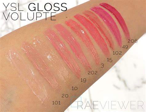 ysl gloss volupte 206 swatches|YSL Gloss Volupte • Lipgloss Review & Swatches .